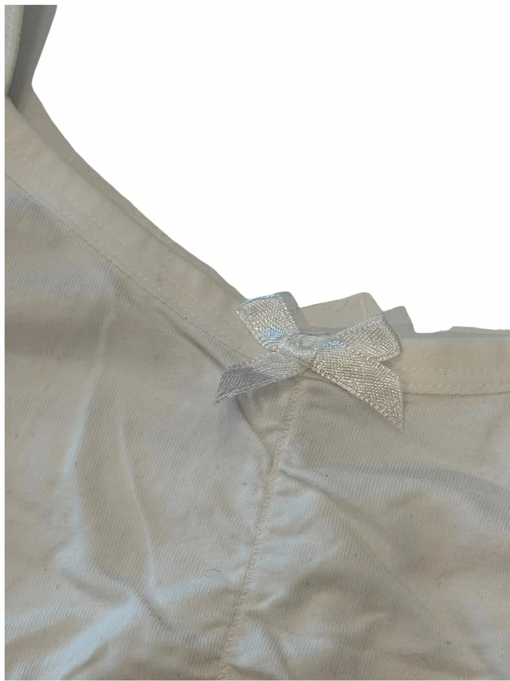 Big Girls Size Large Unlined Bralette White‎ Sample Design Lightweight Stretch